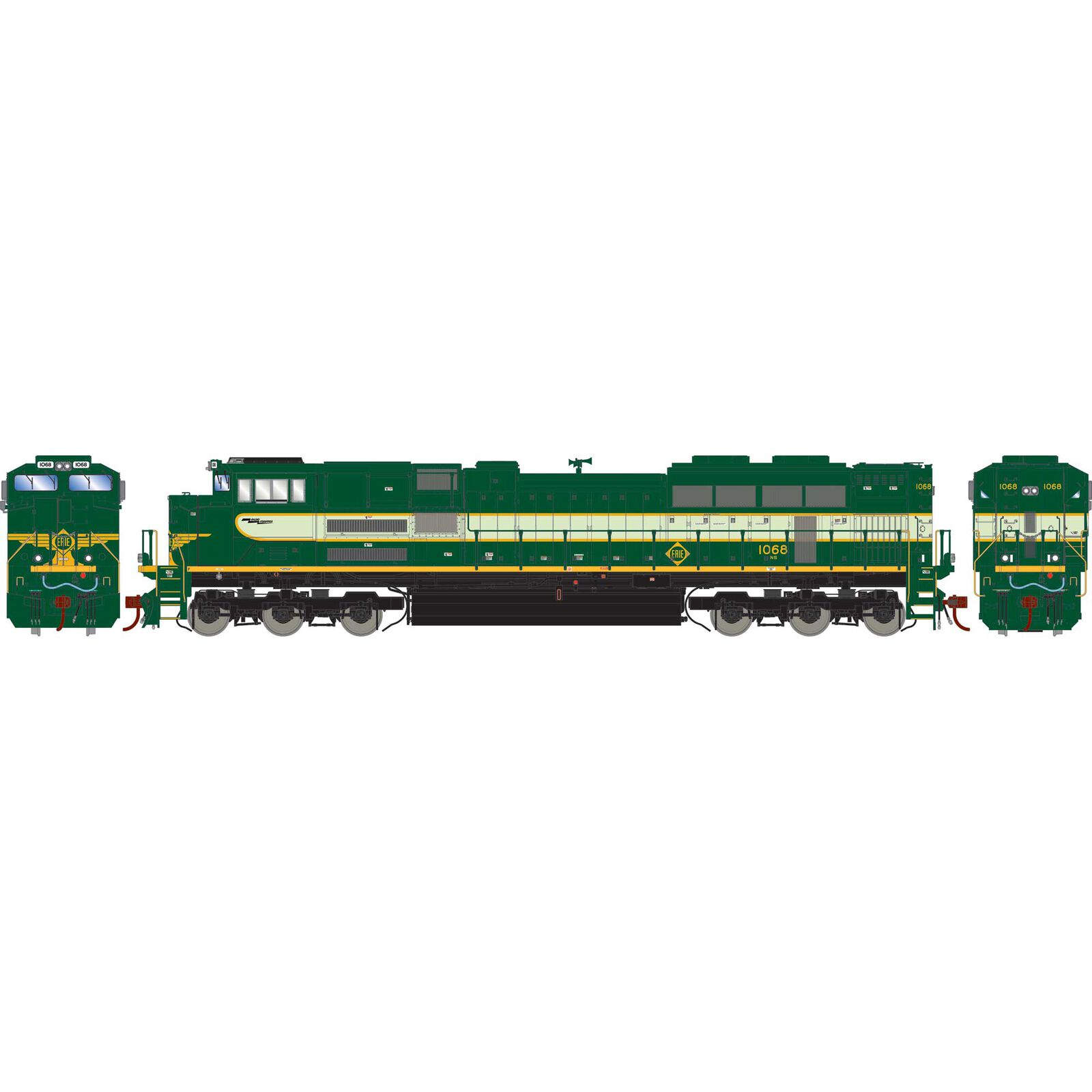 HO SD70ACe Locomotive with DCC & Sound, NS/Erie Heritage #1068