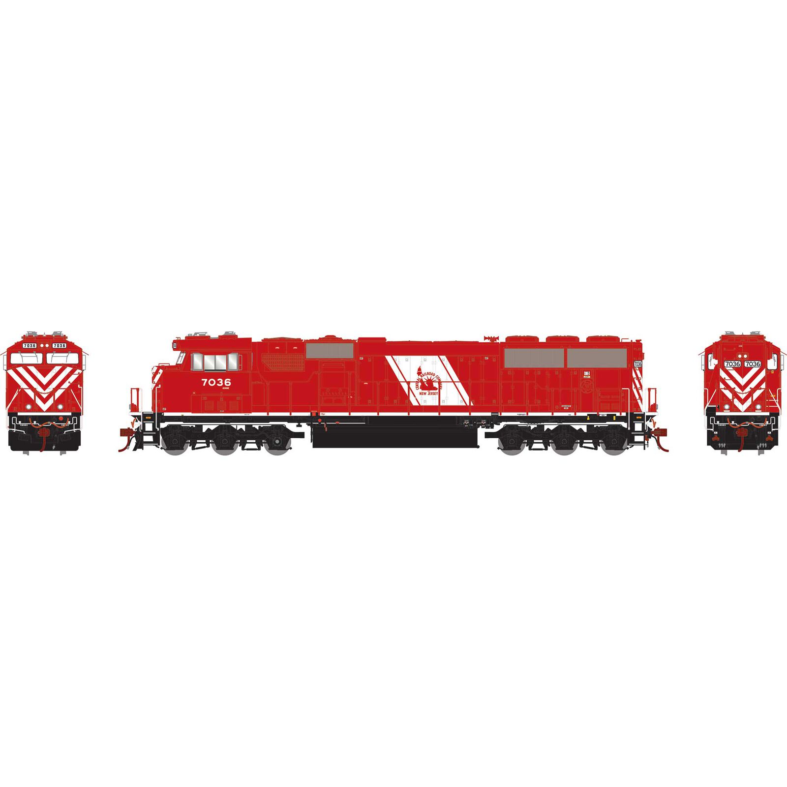 HO SD60E Locomotive with DCC & Sound, NS / CNJ / Heritage #7036
