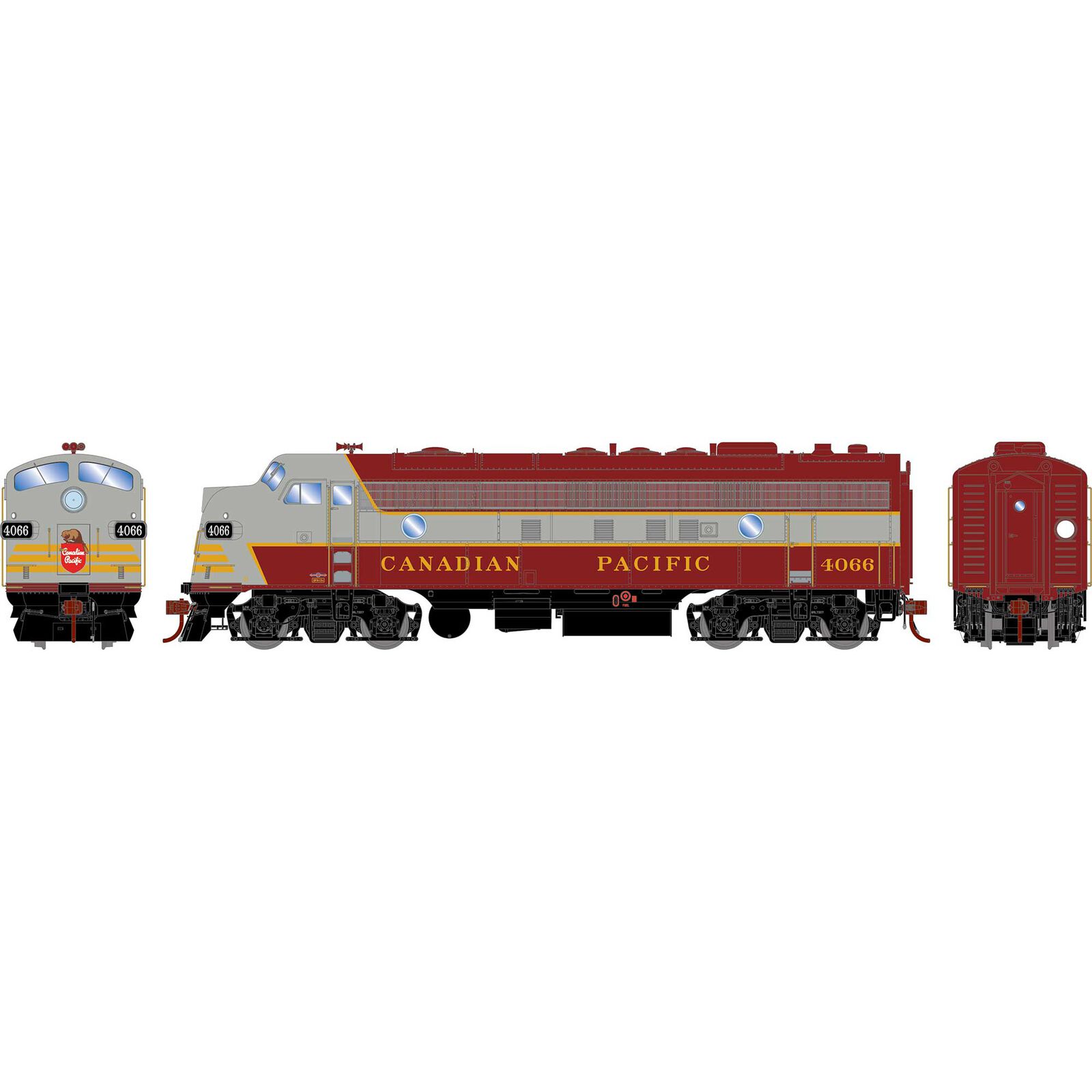 HO FP7A Locomotive with DCC & Sound, CPR #4066