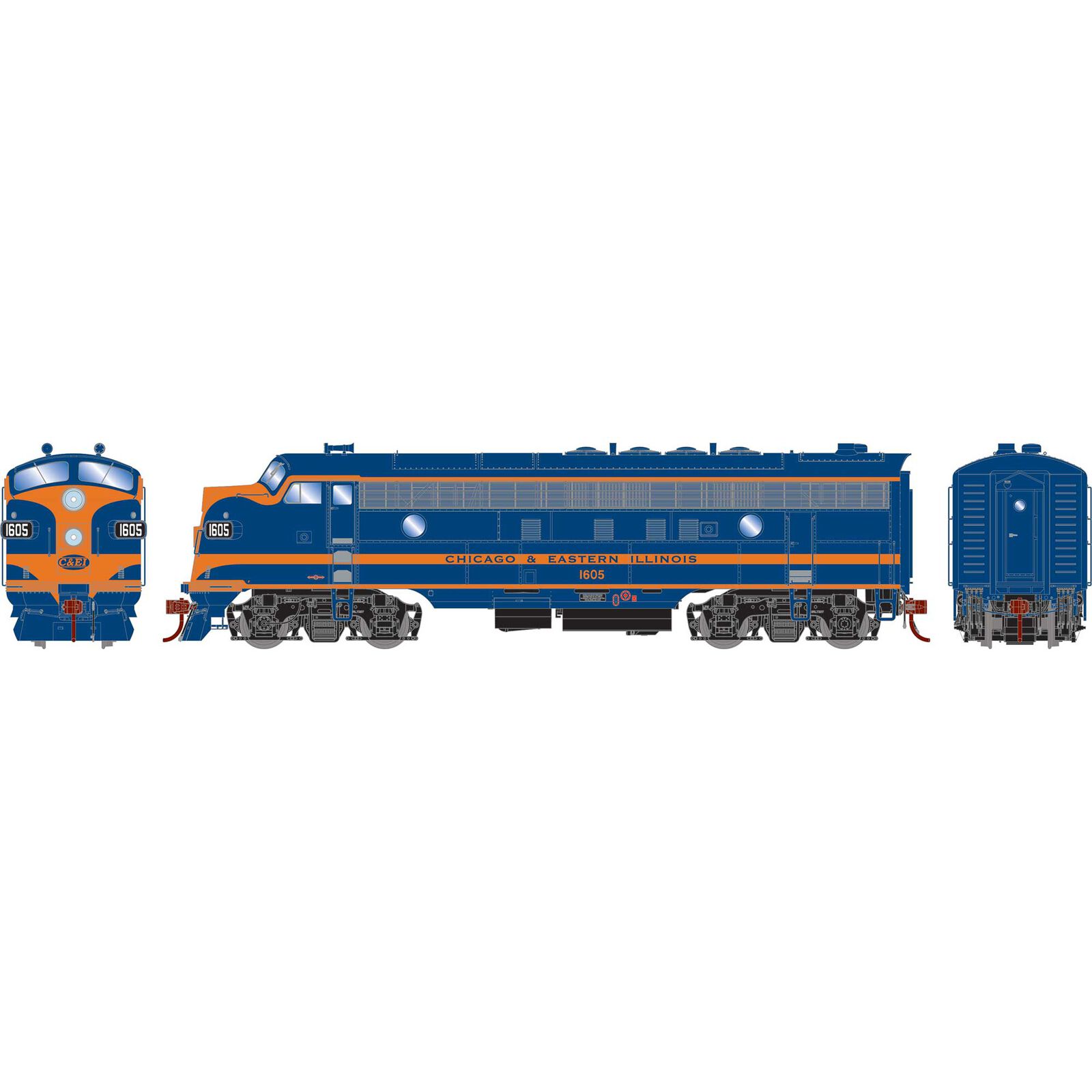HO FP7 Locomotive with DCC & Sound, CEI #1605