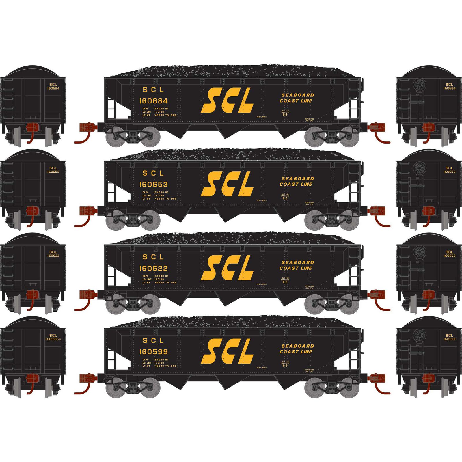 N 40' Offset Coal Hopper with Load, SCL #1 (4)