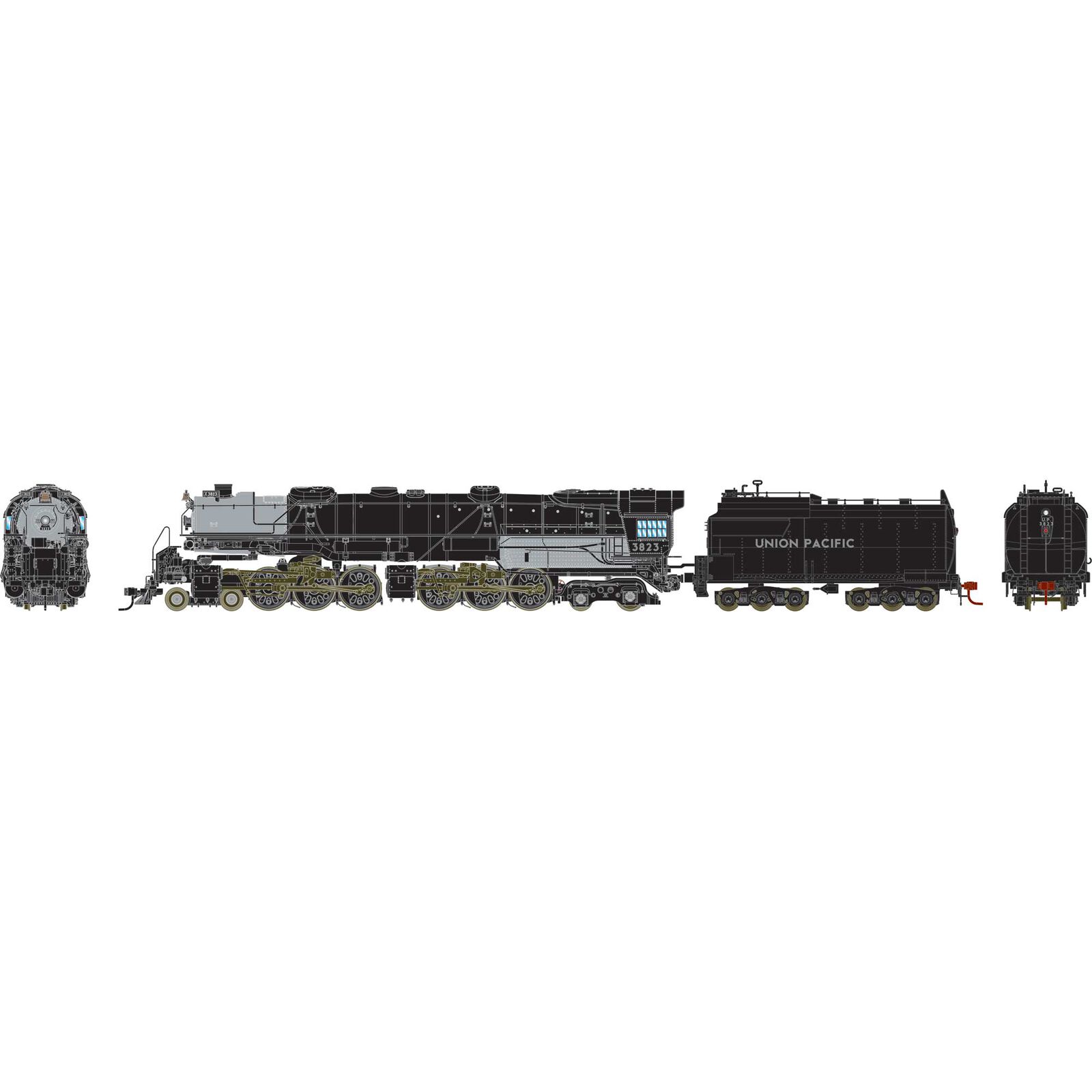 HO 4-6-6-4 CSA-2 Challenger Locomotive with Tsunami2 DCC & Sound, UP #3823