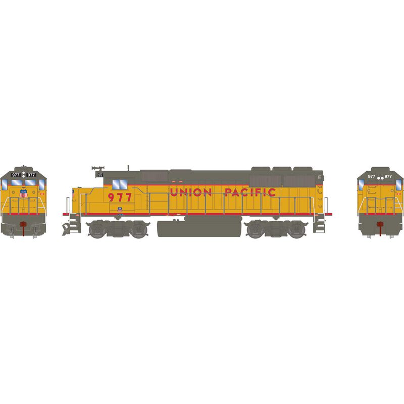 HO ATH GP50 Locomotive with DCC & Sound, UP (Ex-MP) #977