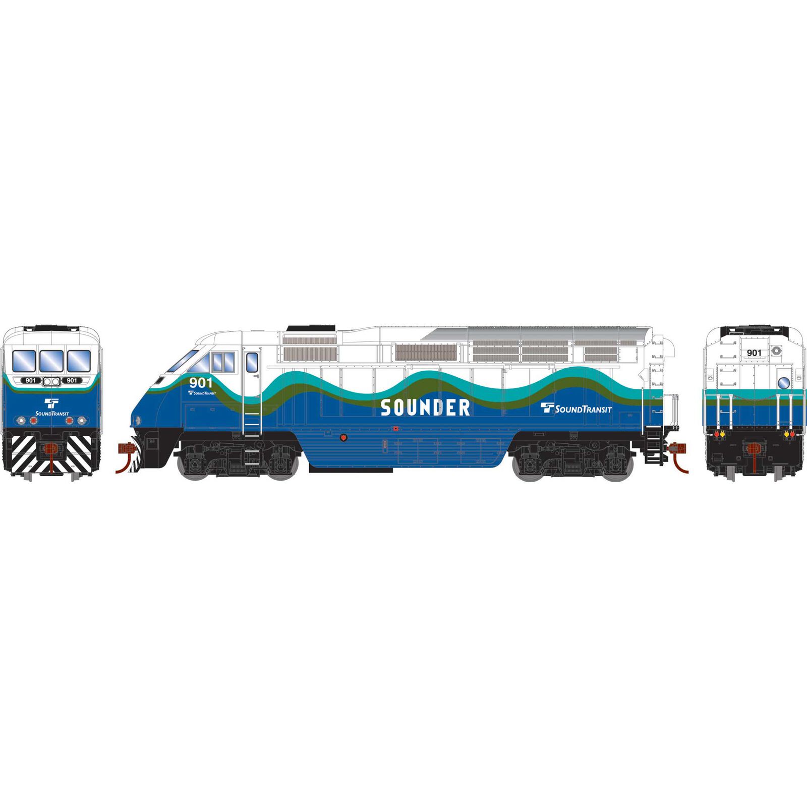 HO F59PHI Locomotive, SDRX #901