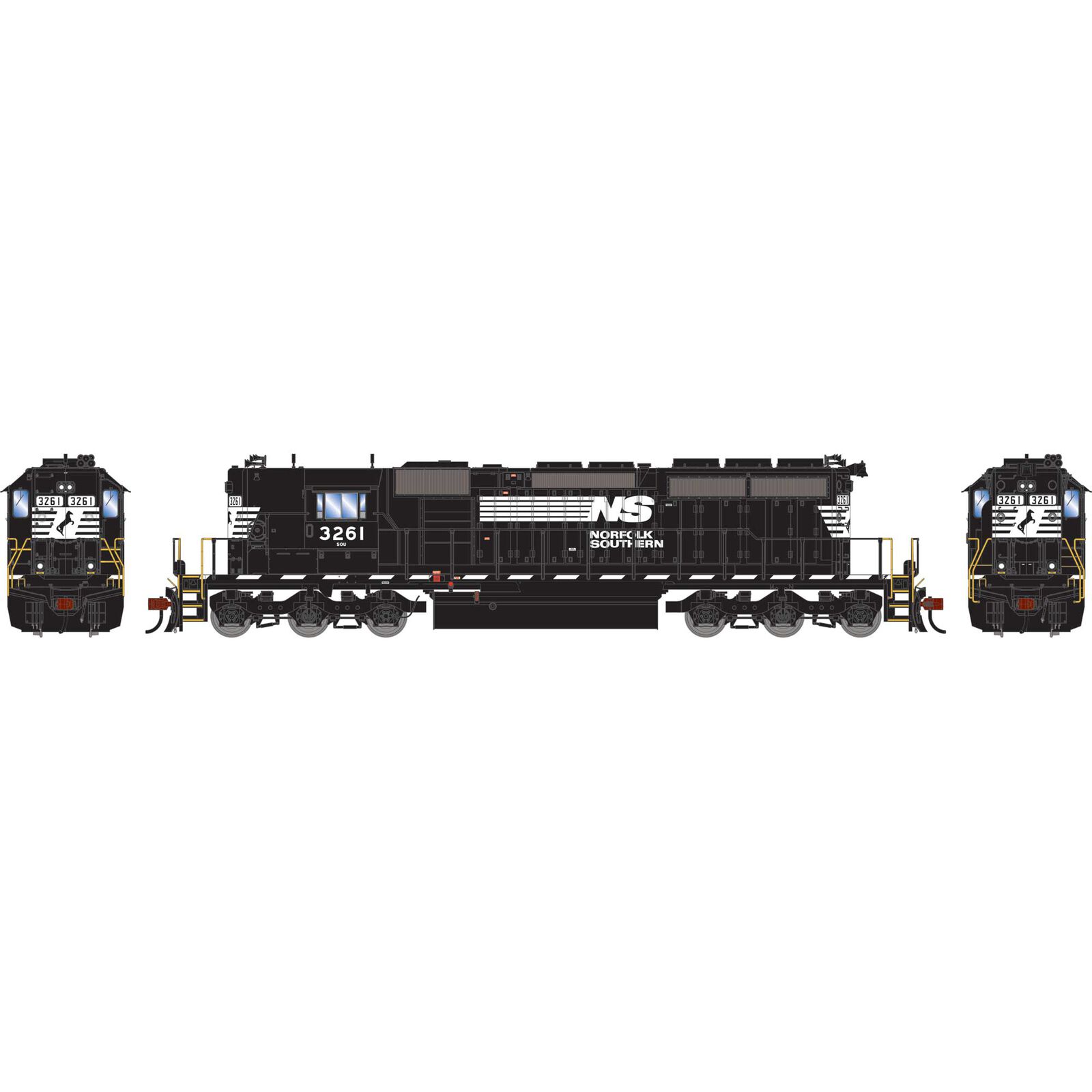 HO SD40-2 Locomotive, NS #3261