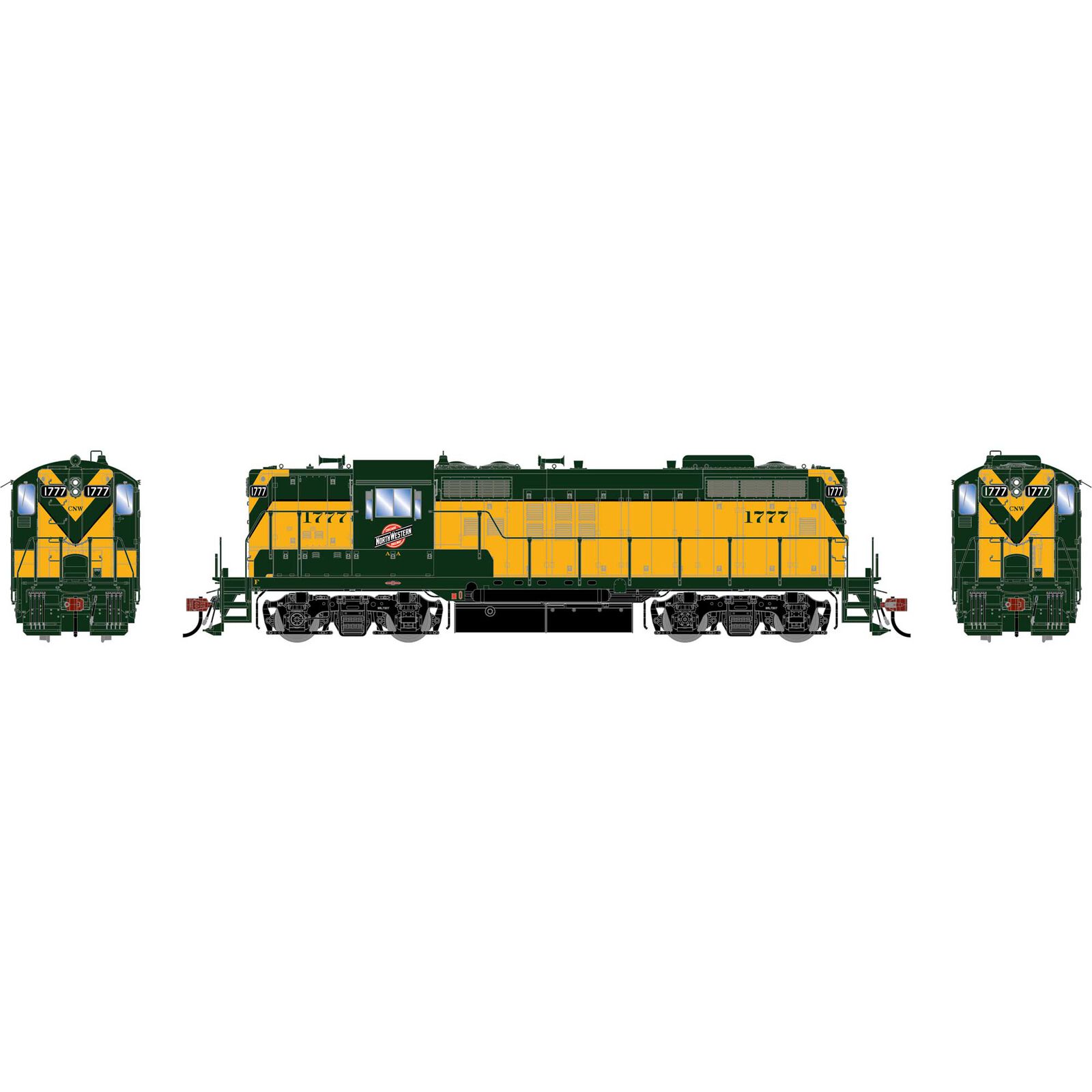HO GP18 Locomotive with DCC & Sound, CNW #1777