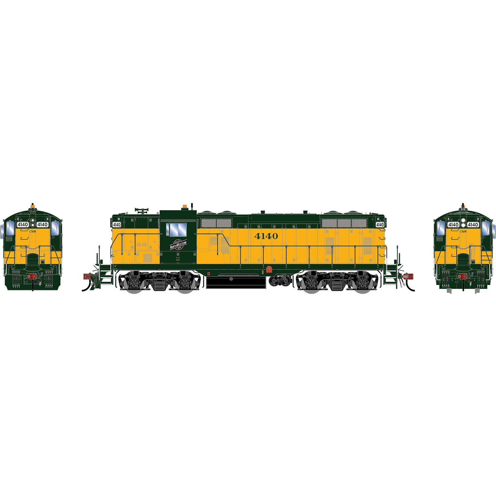 HO GP7R Locomotive with DCC & Sound, CNW #4140