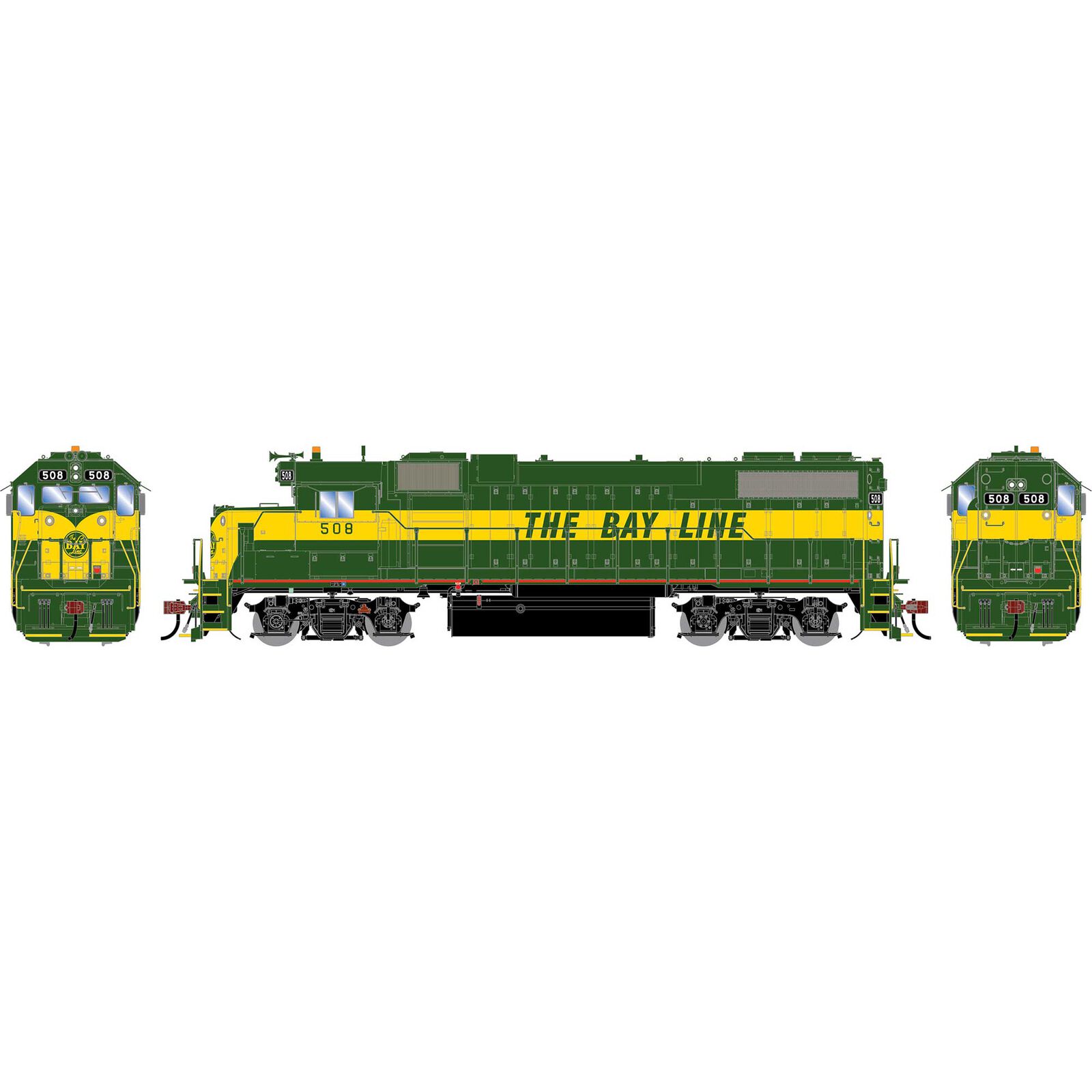 HO GEN GP38-2 Locomotive, ASAB #508