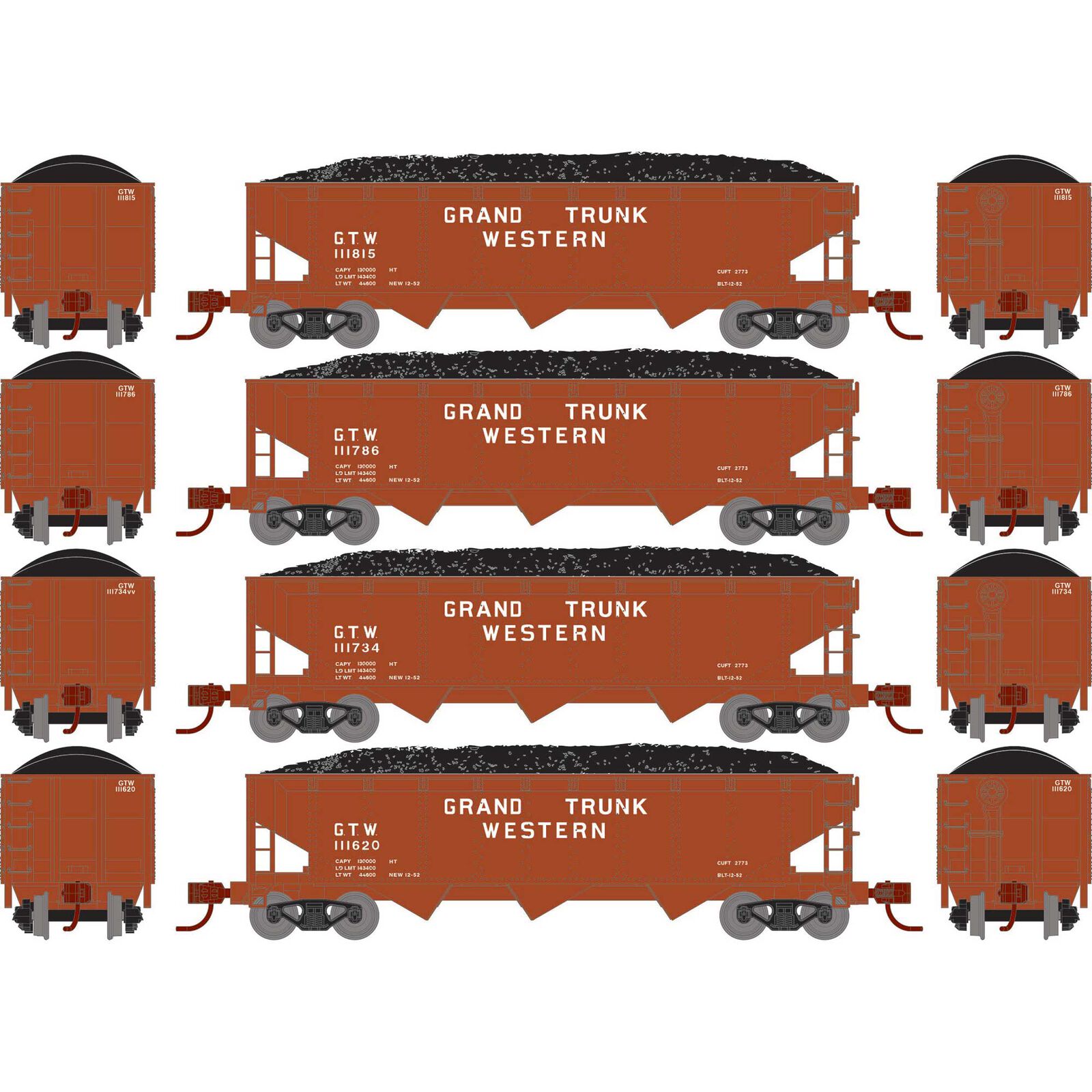 N 40' Offset Coal Hopper with Load, GTW #1 (4)