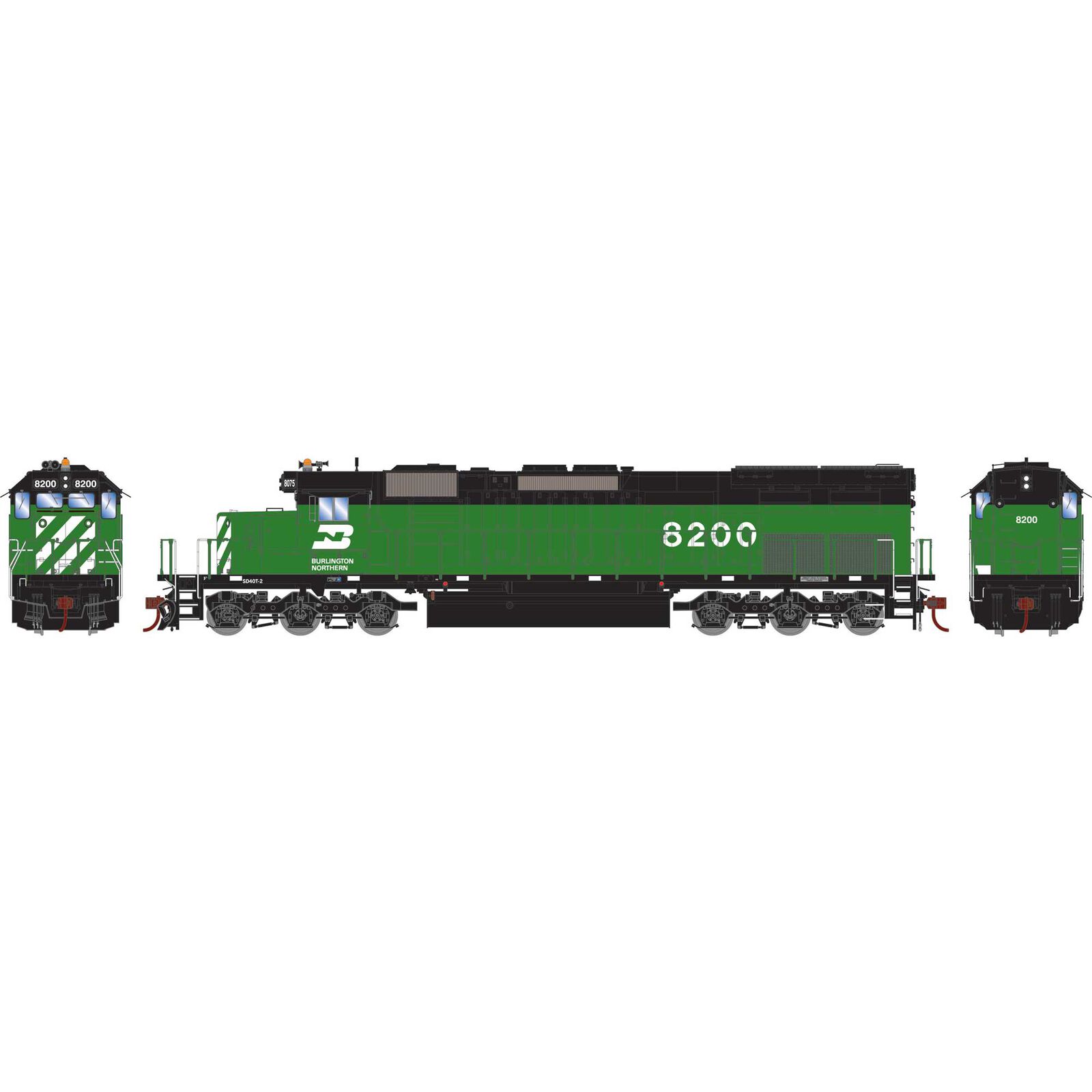 HO SD40T-2 Locomotive with DCC & Sound, LL BN #8200