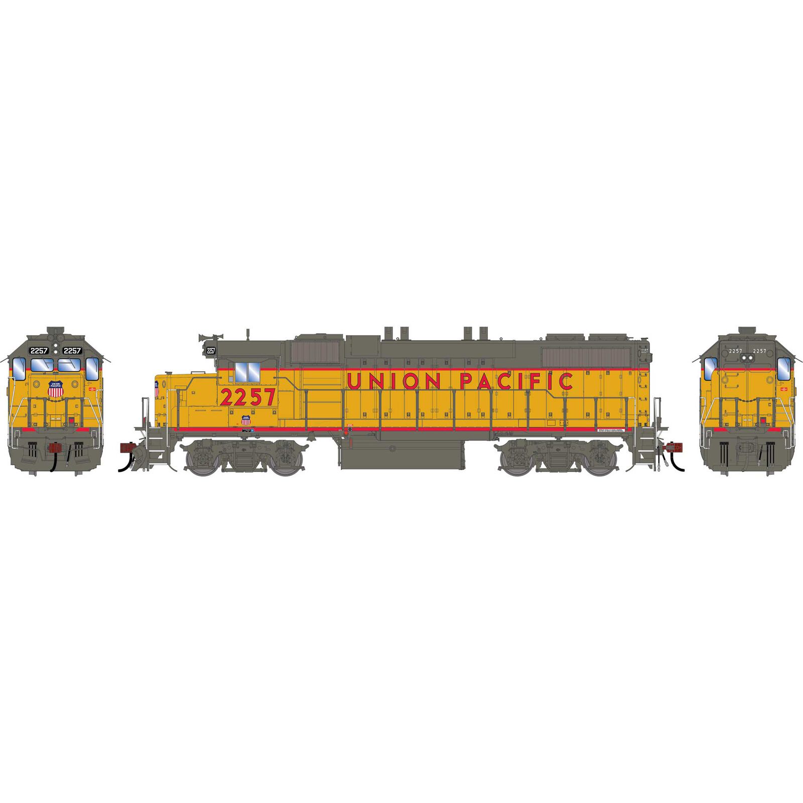 HO GEN GP38-2 Locomotive w/DCC & Sound, UP '80s' #2257