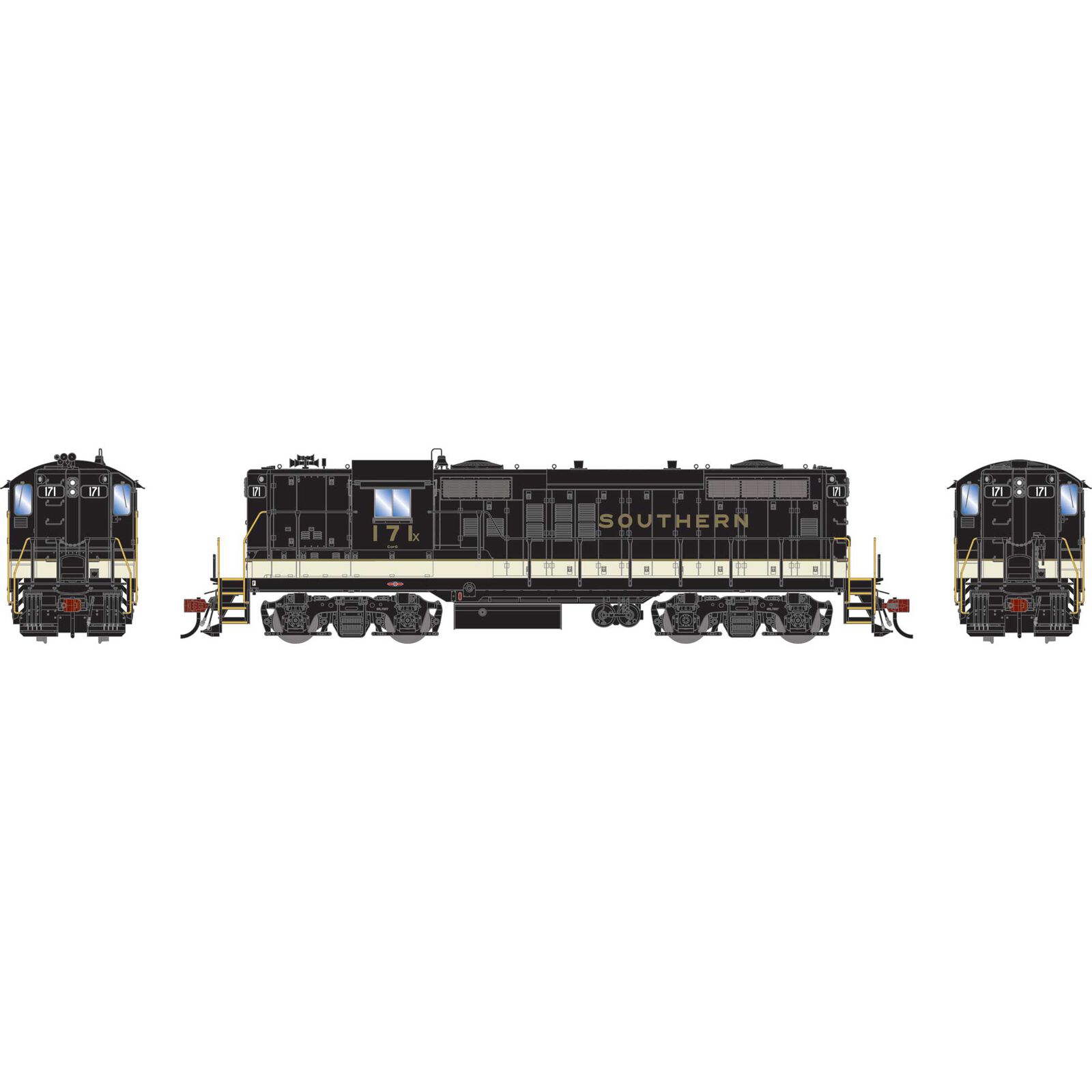 HO GP18 Locomotive with DCC & Sound, Southern/CofG #171 X
