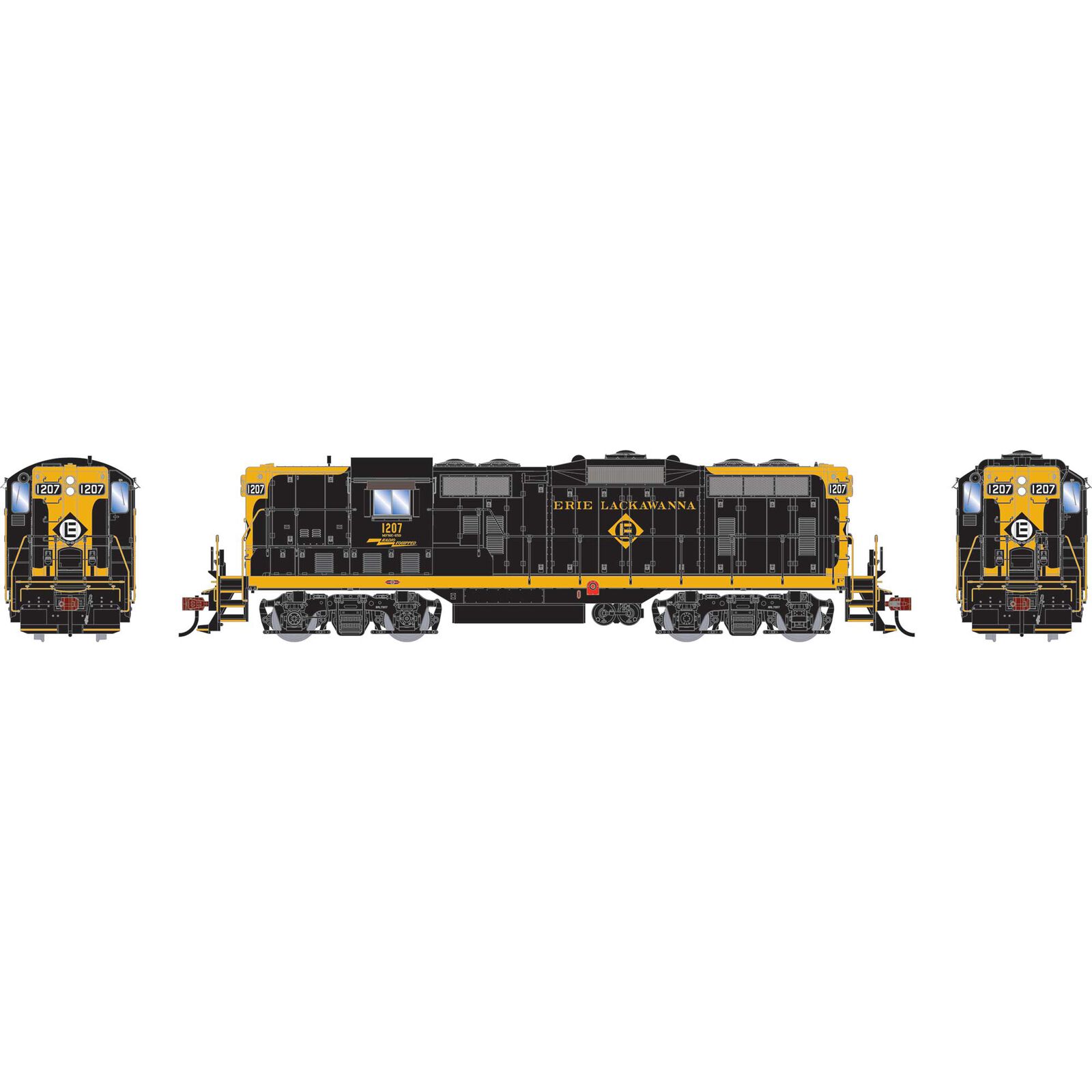 HO GP7 Locomotive with DCC & Sound, EL #1207