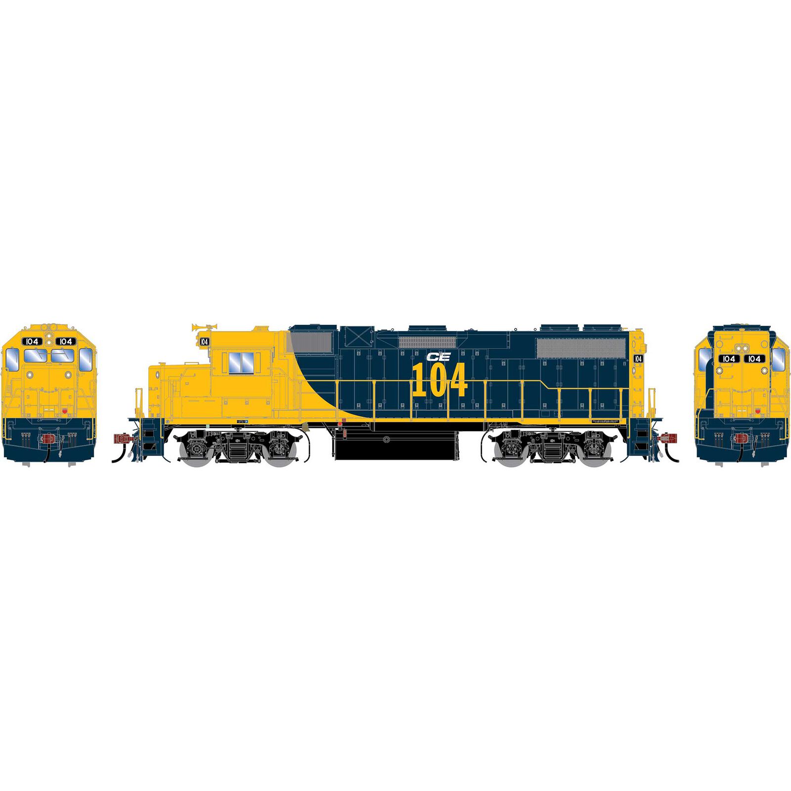HO GEN GP38-2 Locomotive w/DCC & Sound, CEIX #104