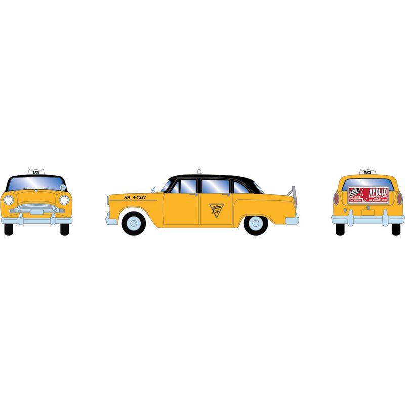HO ATH 1950's Cab, Yellow Cab #RA 4-1327