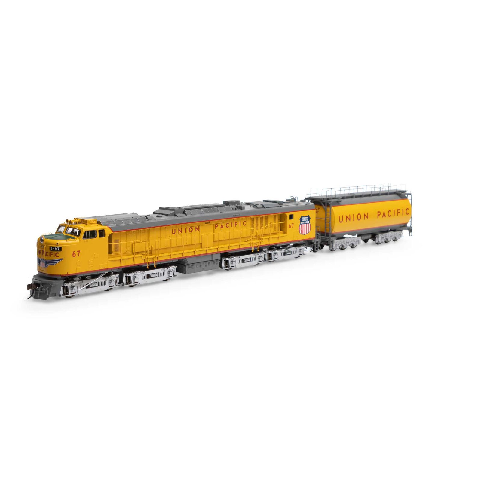 HO Gas Turbine Train Model Tender Sound, | UP & with #67 DCC with Athearn