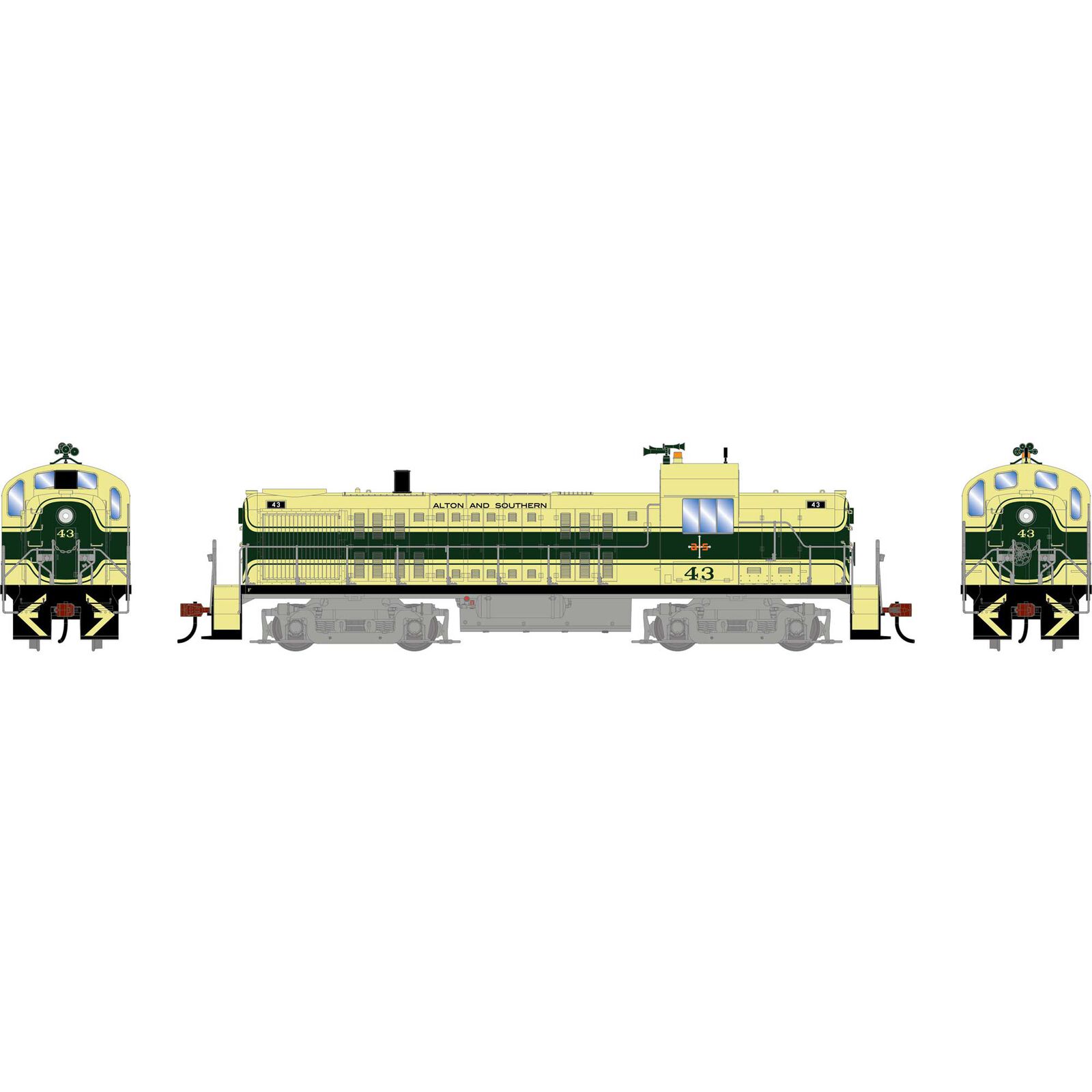 HO RS-3 Locomotive with DCC & Sound, AS #43