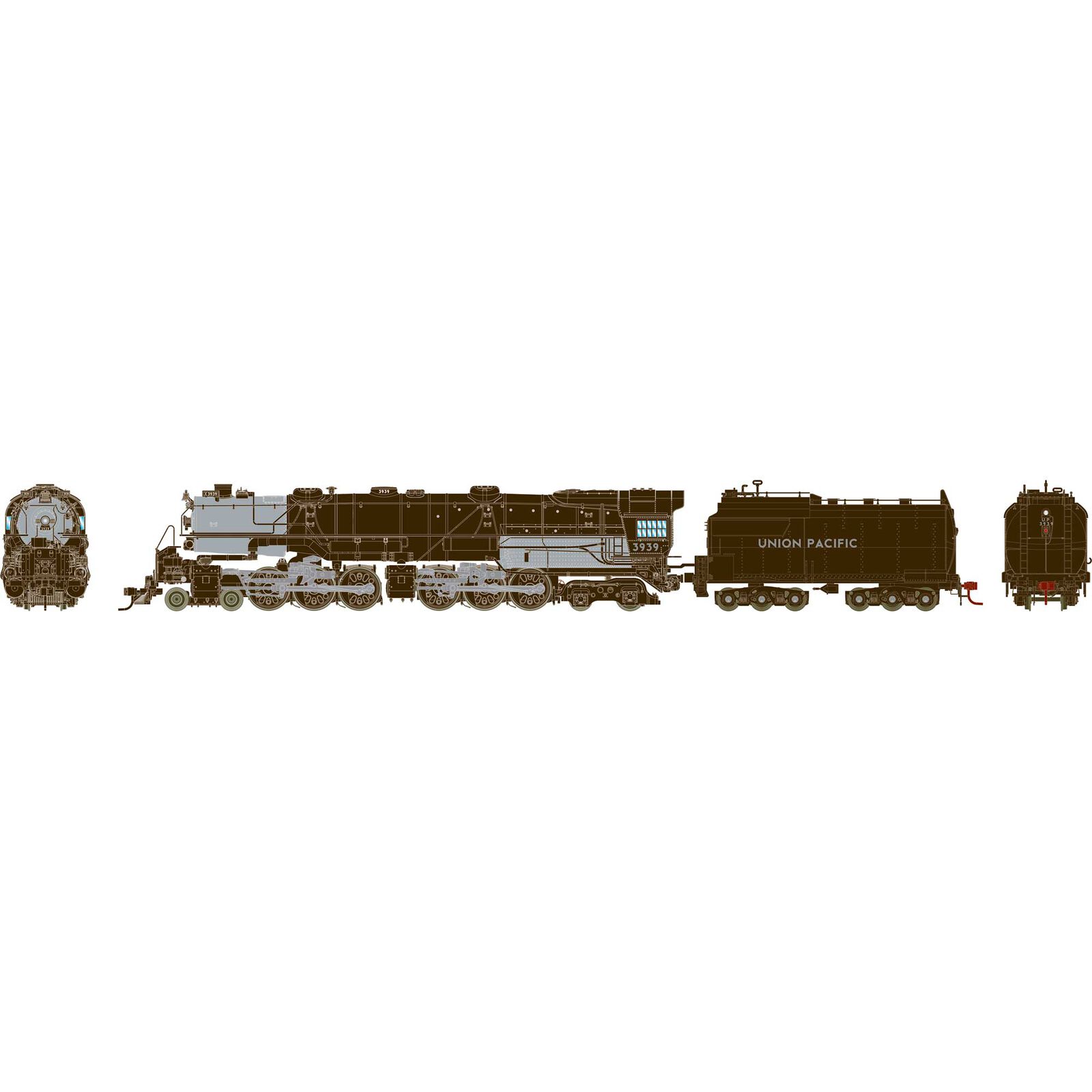 HO4-6-6-4 CSA-2 Challenger Locomotive, UP #3939