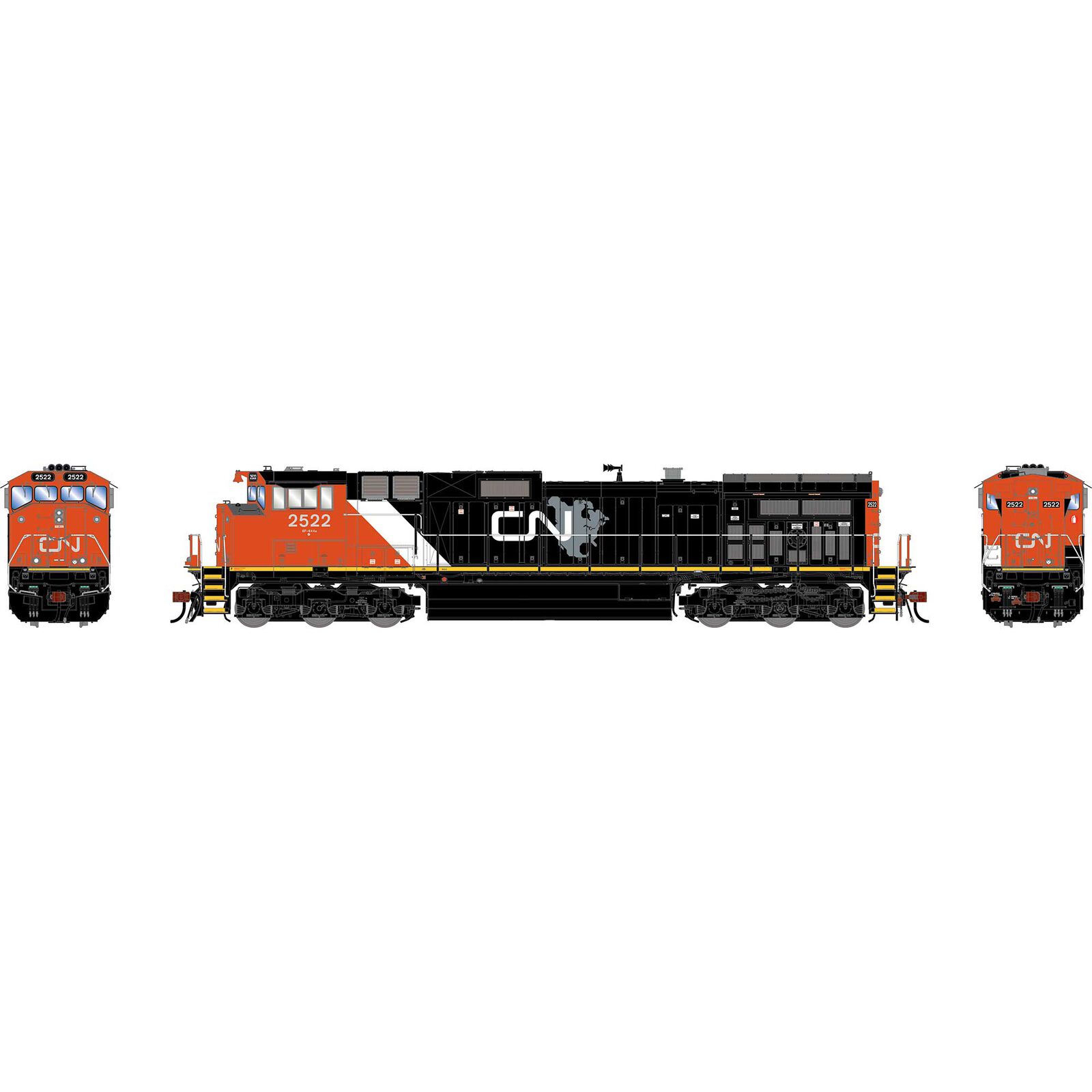 HO GE Dash 9-44CW Locomotive with DCC & Sound, CN #2522