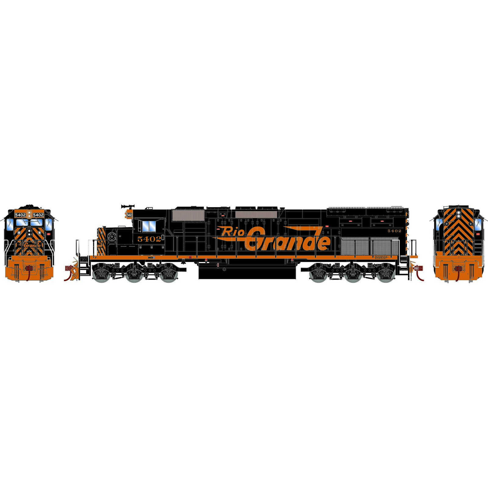 HO SD40T-2 Locomotive, D&RGW #5402