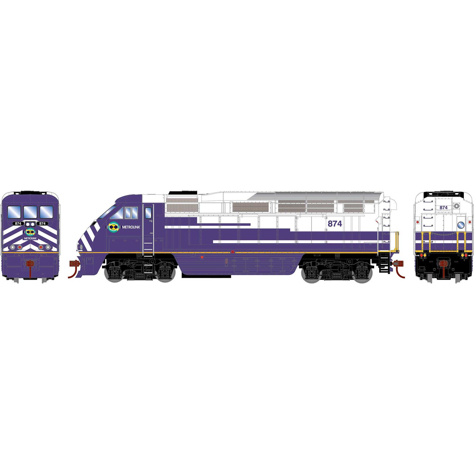 HO F59PHI Locomotive with DCC & Sound, LL SCAX #874