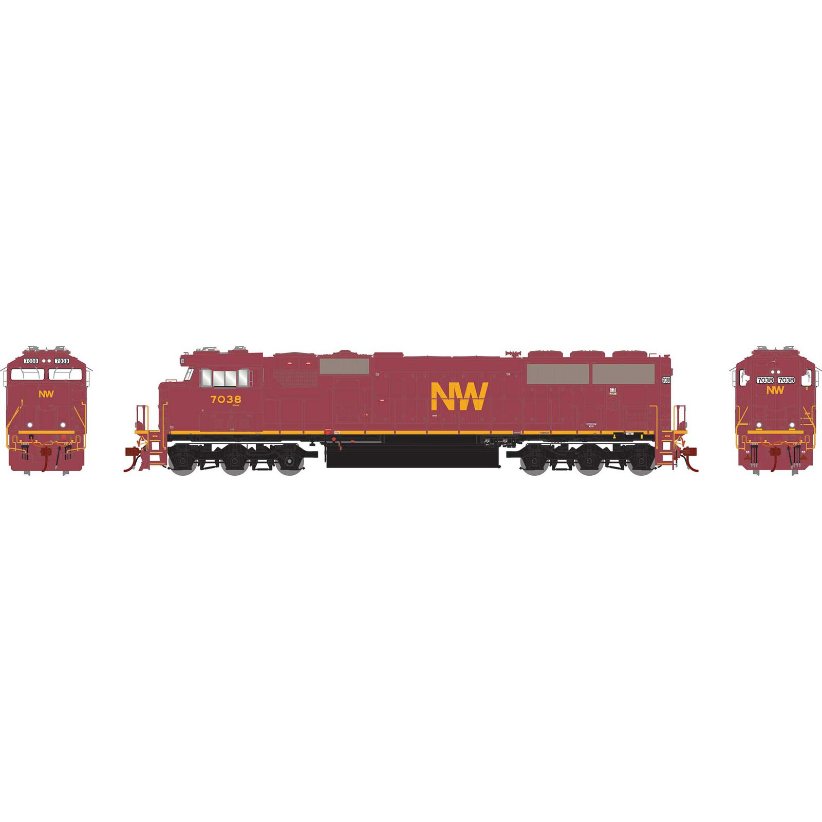 HO SD60E Locomotive with DCC & Sound, NS / NW / Heritage #7038