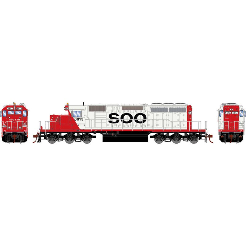 HO EMD SD40-2 Locomotive with DCC & Sound, SOO #6613