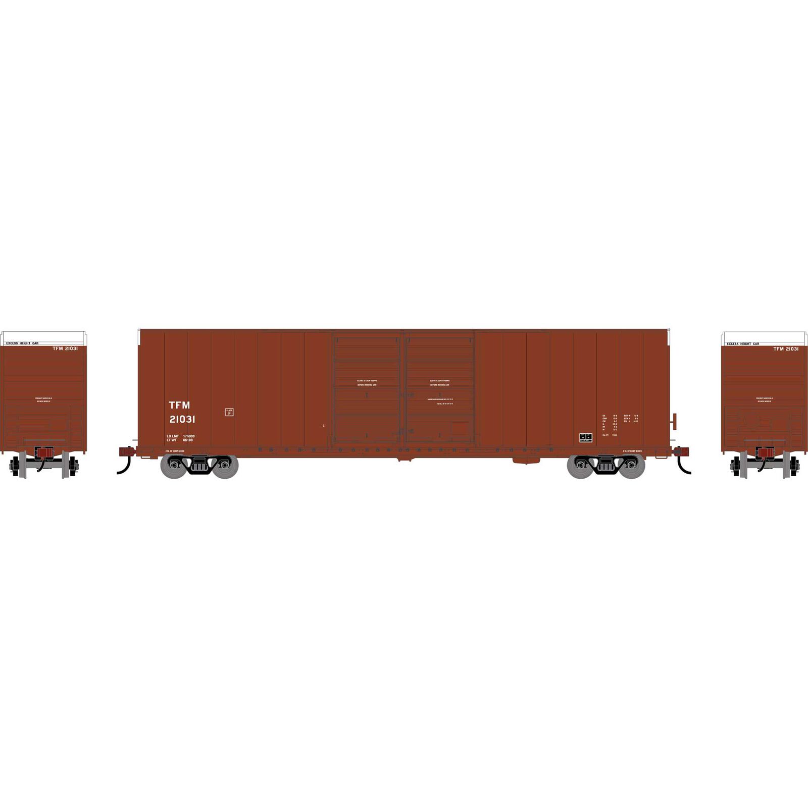 HO 60' FMC Smooth Side Double Door Box Car, TFM #21031