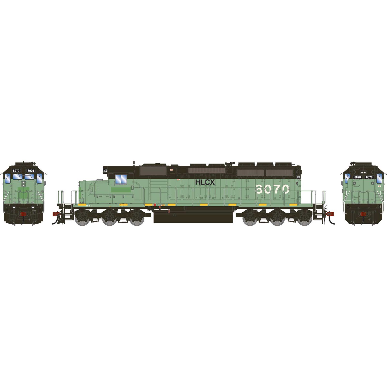HO SD40-2 Locomotive Primed For Grime, HLCX #8070