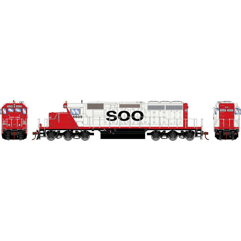 HO EMD SD40-2 Locomotive with DCC & Sound, SOO #6609