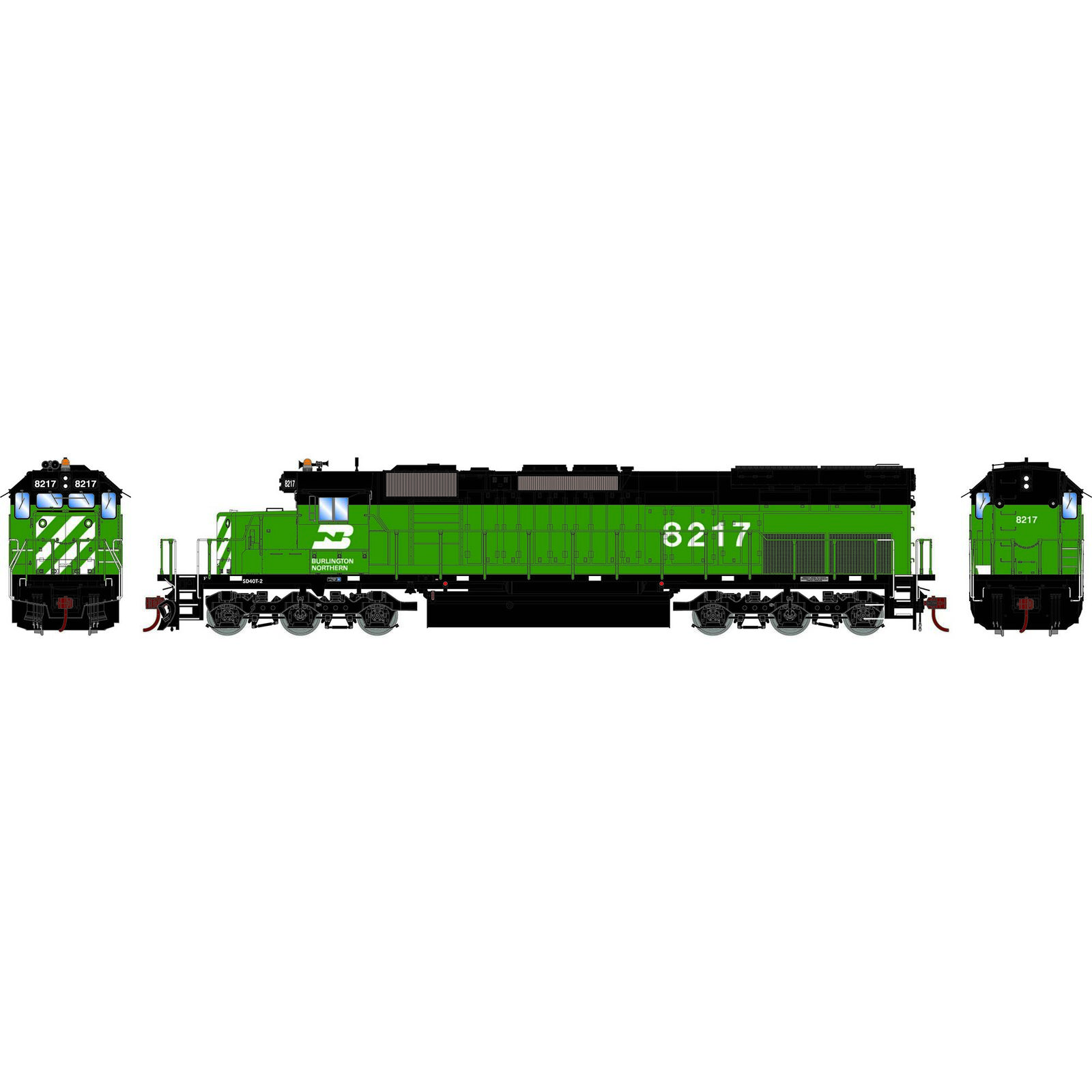 HO SD40T-2 Locomotive, LL BN #8217