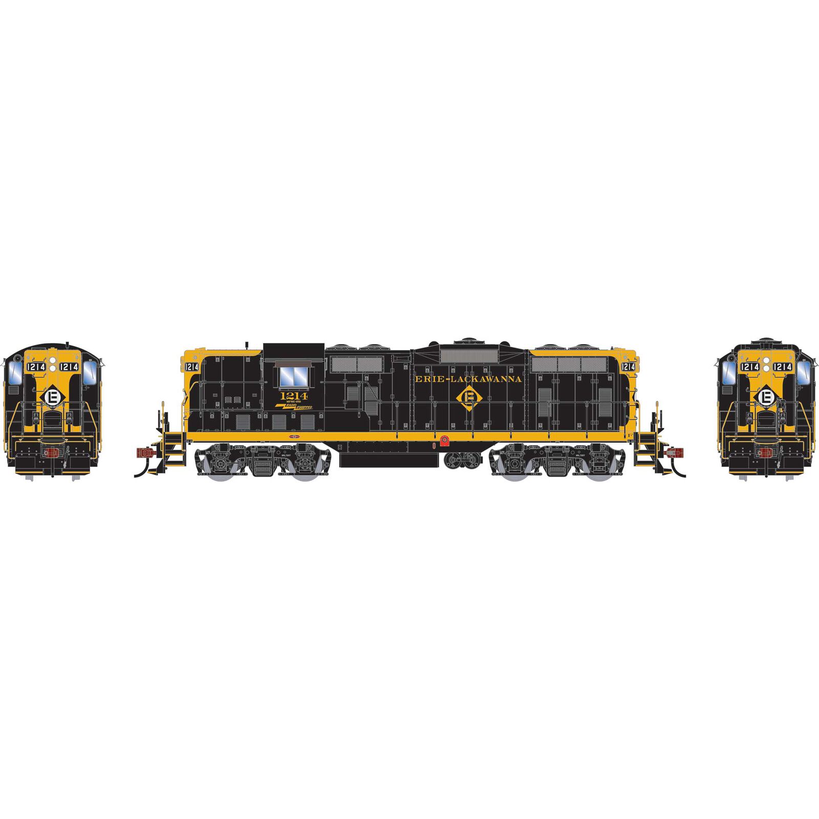 HO GP7 Locomotive with DCC & Sound, EL #1214