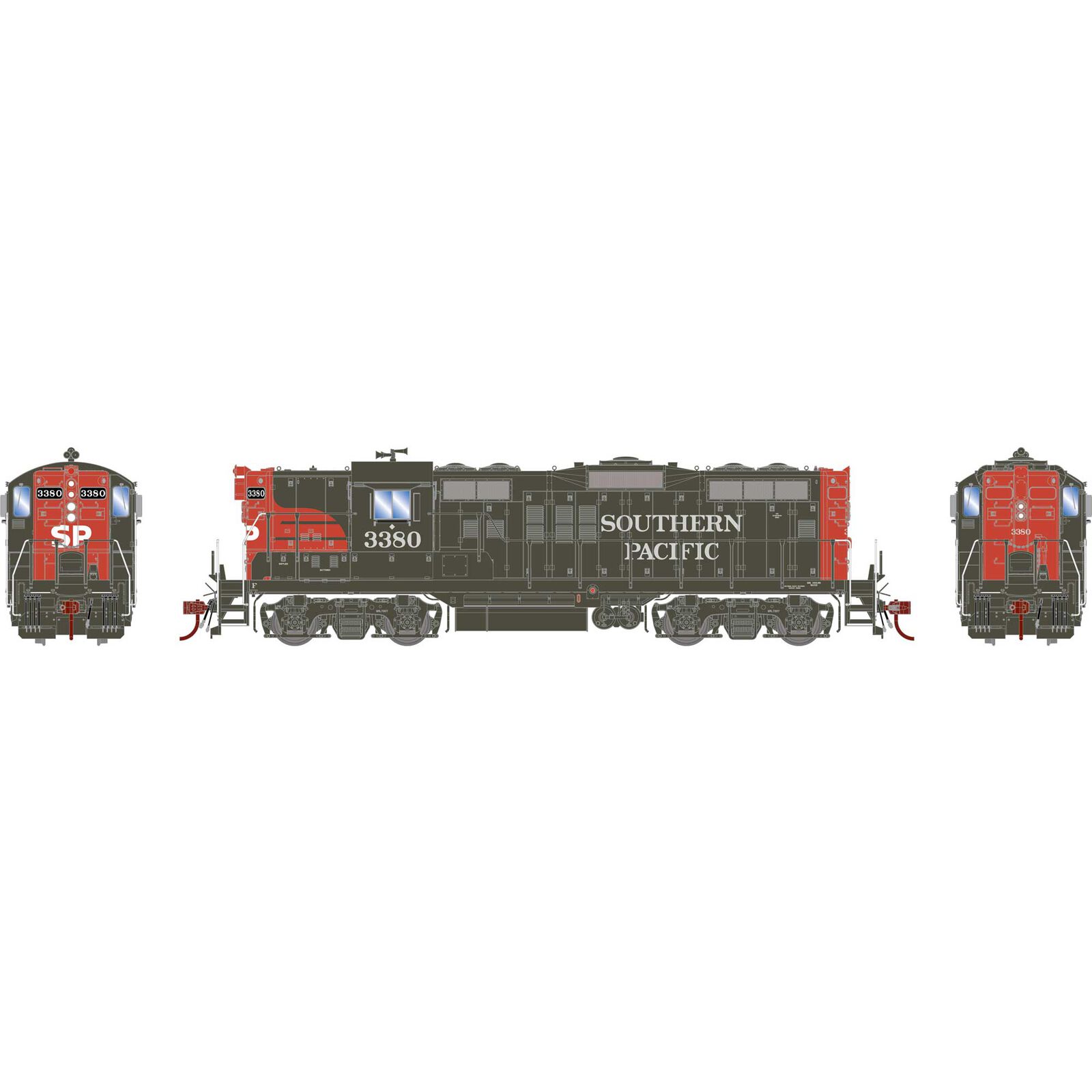 HO GP9 Locomotive, #3380