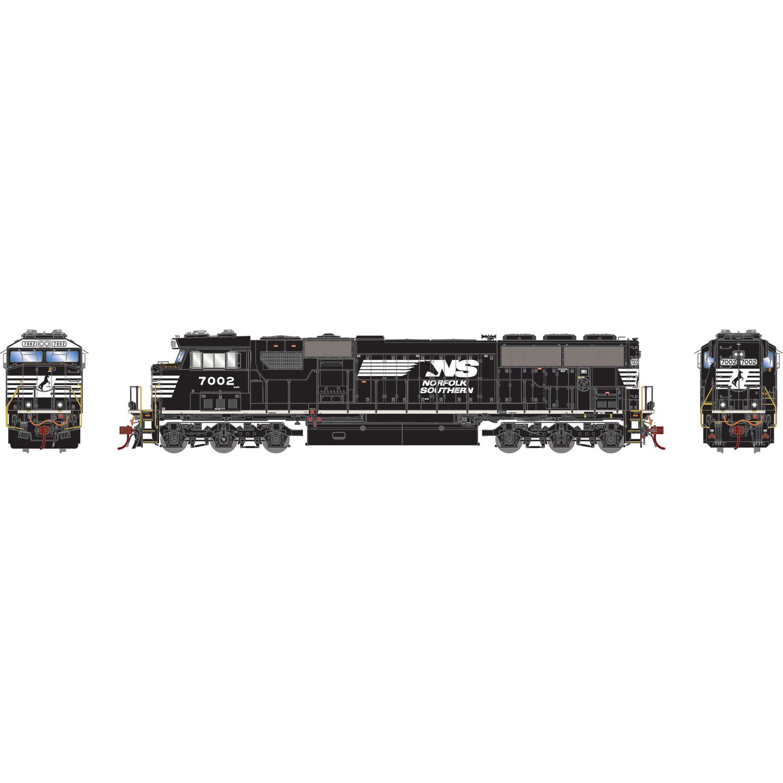 HO SD60E Locomotive with DCC & Sound, NS #7002