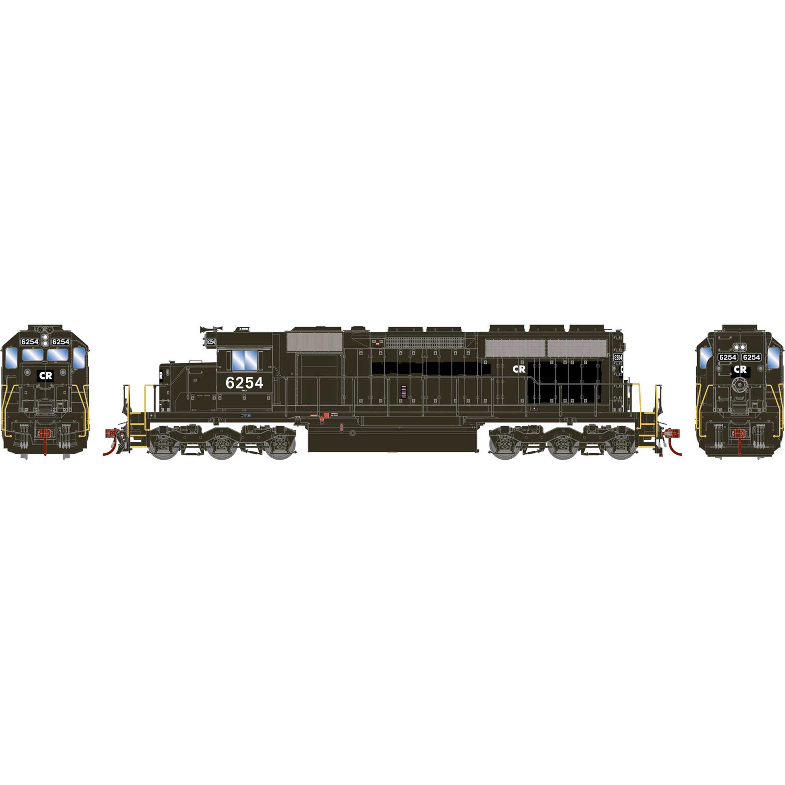 HO SD40 Locomotive, CR / PC Patched #6254
