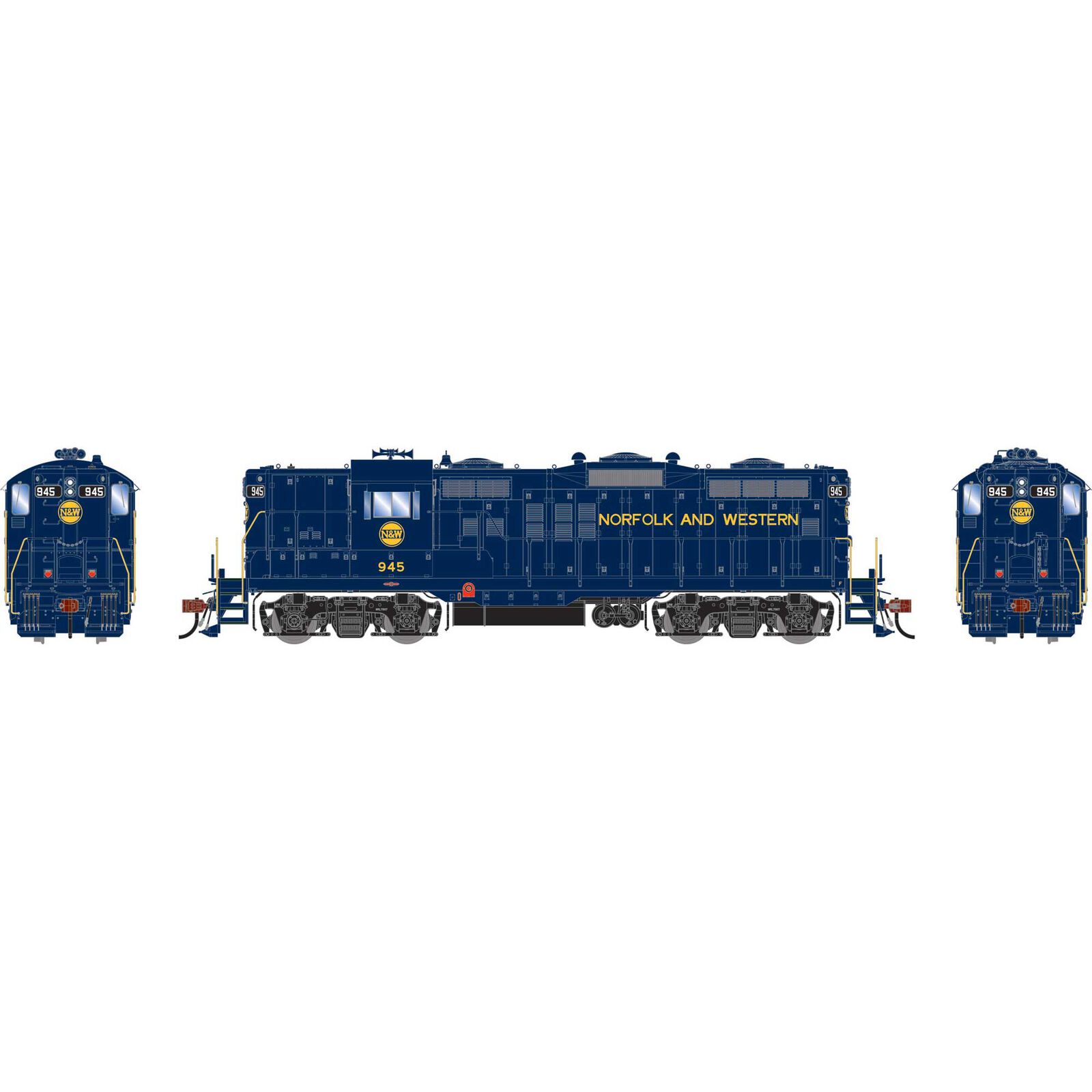 HO GP18 Locomotive with DCC & Sound, NW #945