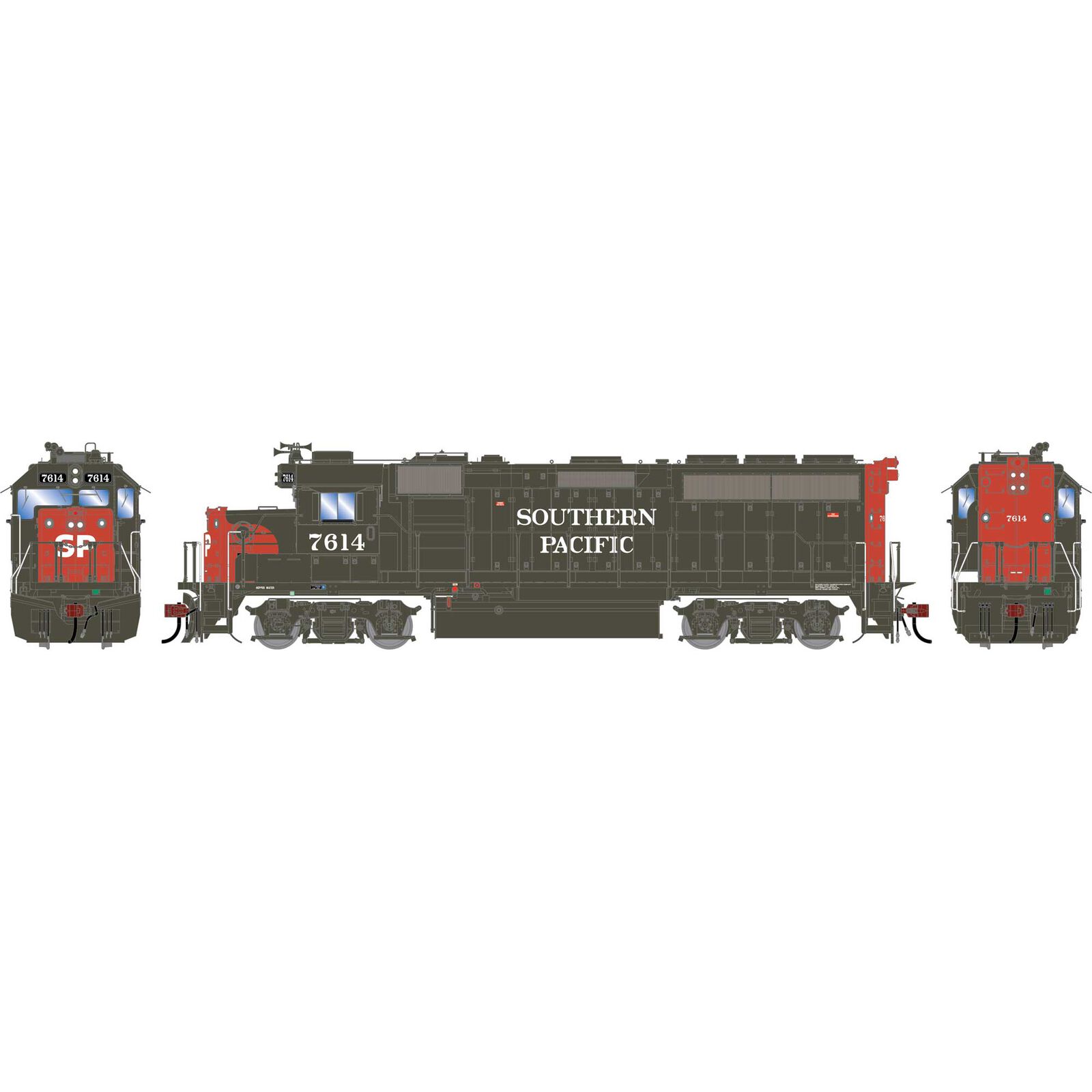 HO GP40-2 Locomotive, SP #7614