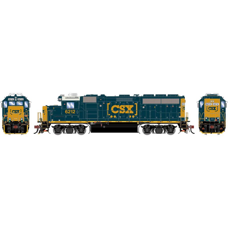 HO GP40-2 Locomotive, CSXT 'Boxcar Logo' #6212