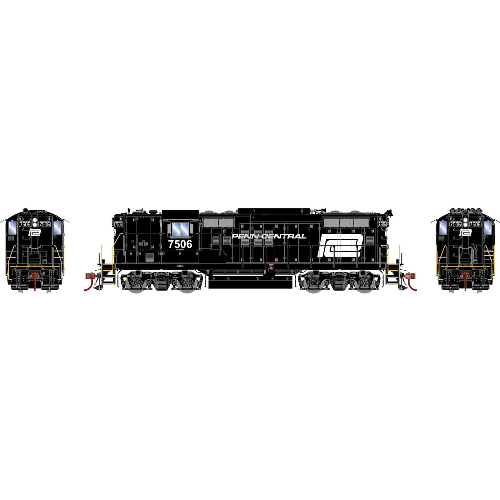 HO GP9 Locomotive, PC #7506