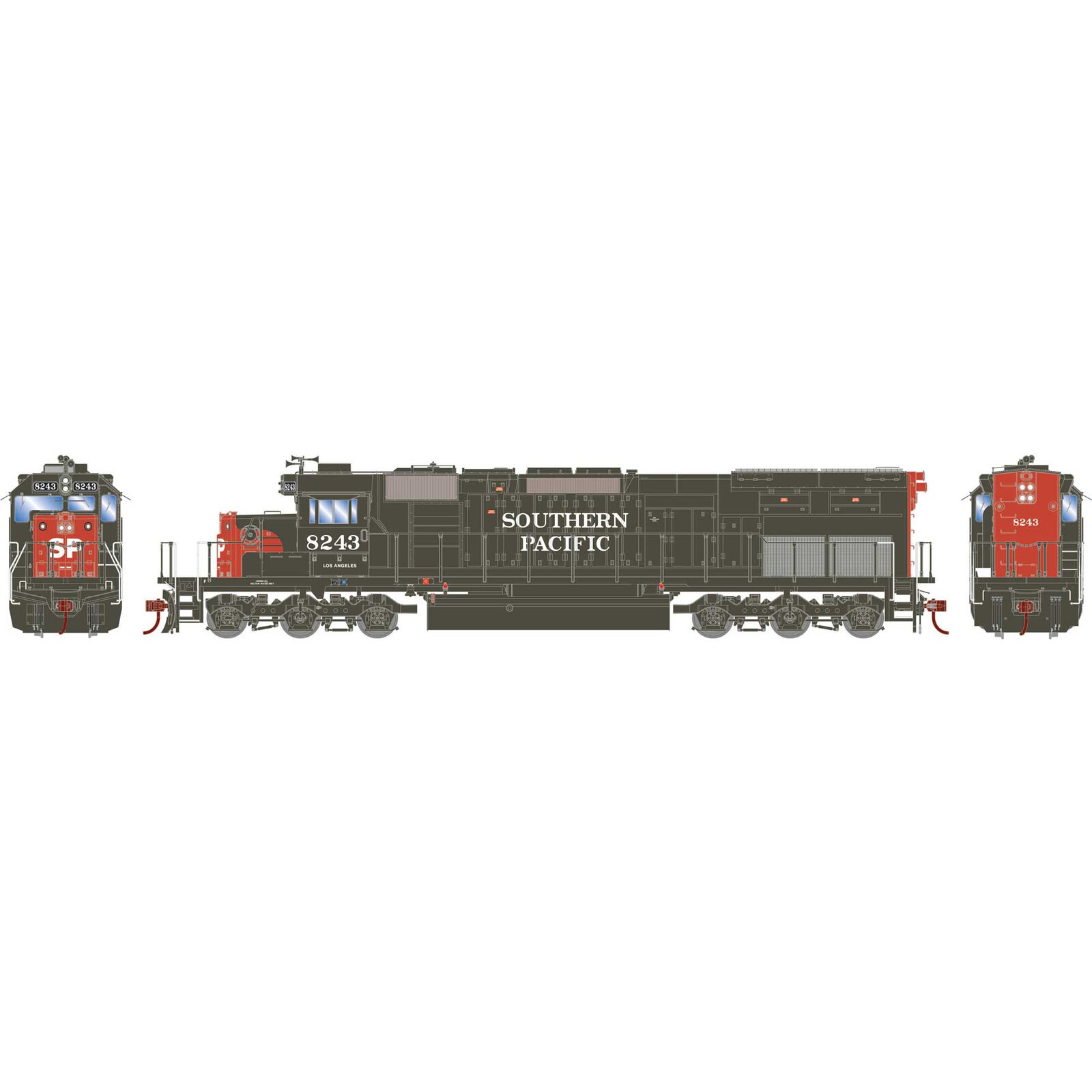 HO SD40T-2 Locomotive with DCC & Sound, SP #8243