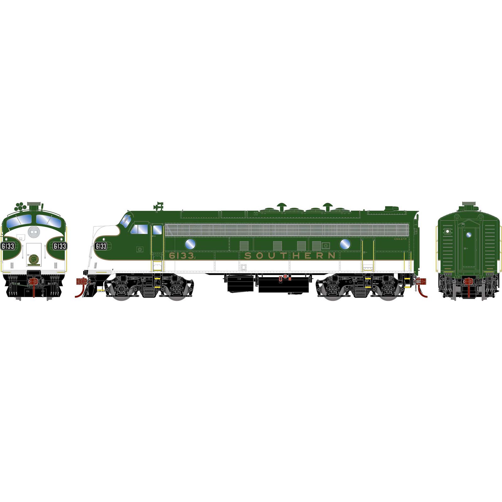 HO FP7 Locomotive with DCC & Sound, SOU #6133