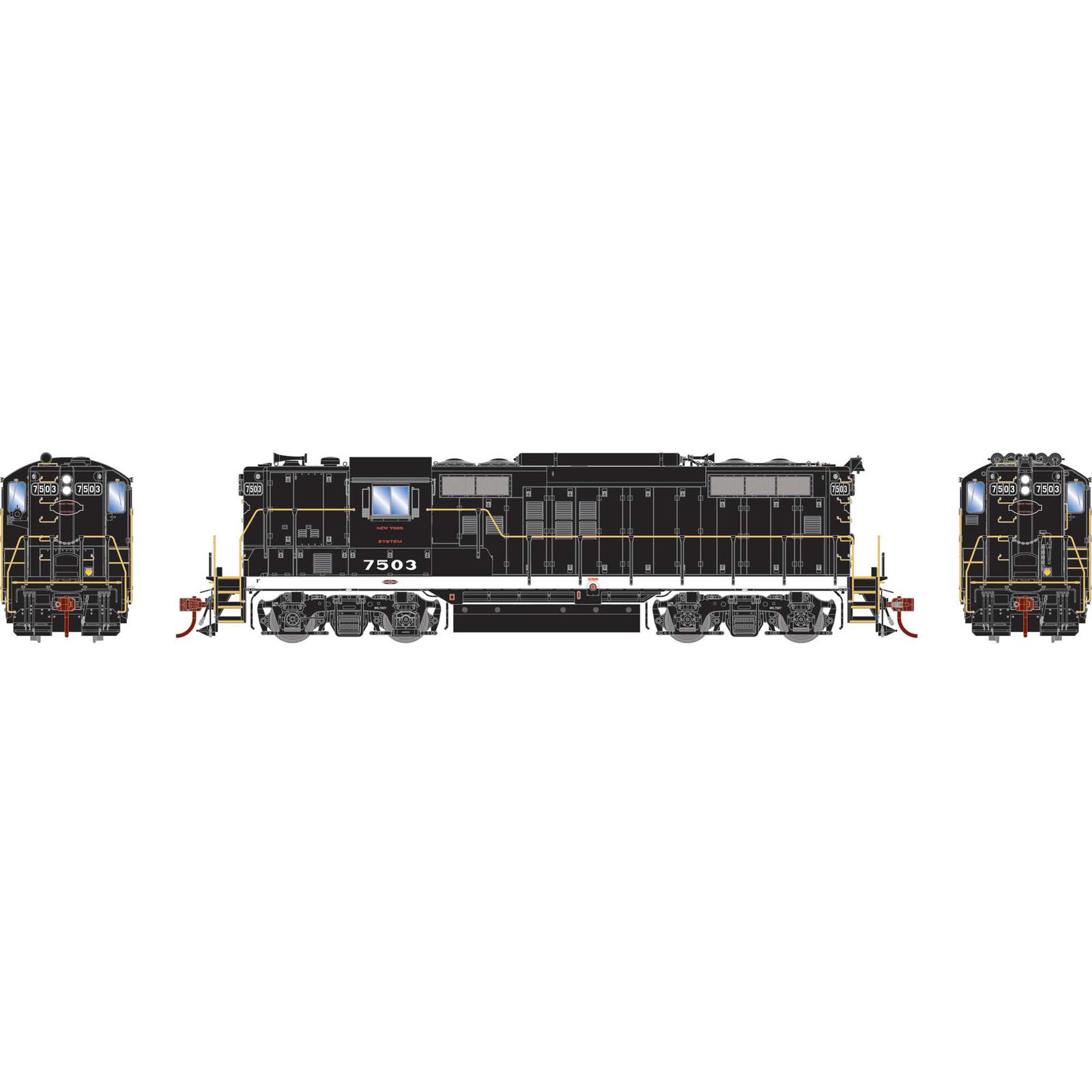HO GP9 Locomotive with DCC & Sound, NYC #7503