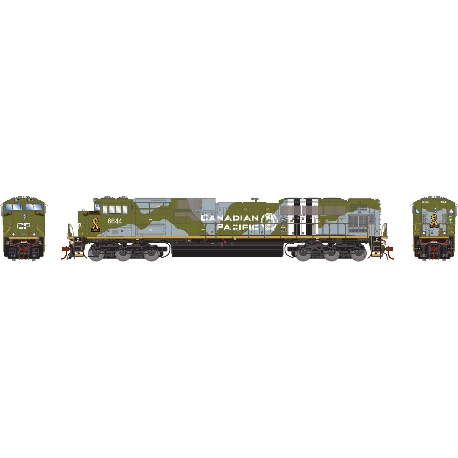 HO GEN EMD SD70ACU Locomotive, CP/Military Tribute #6644