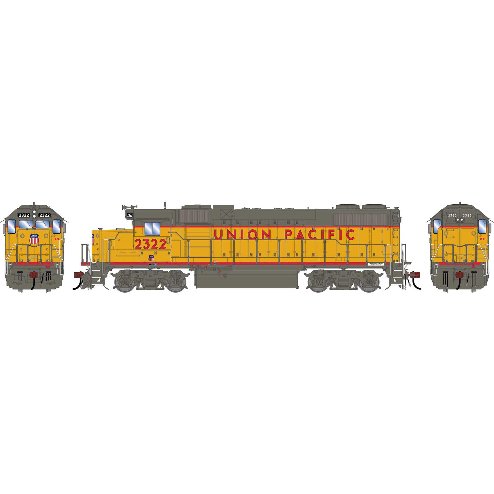 HO GEN GP38-2 Locomotive w/DCC & Sound, UP '80s' #2322