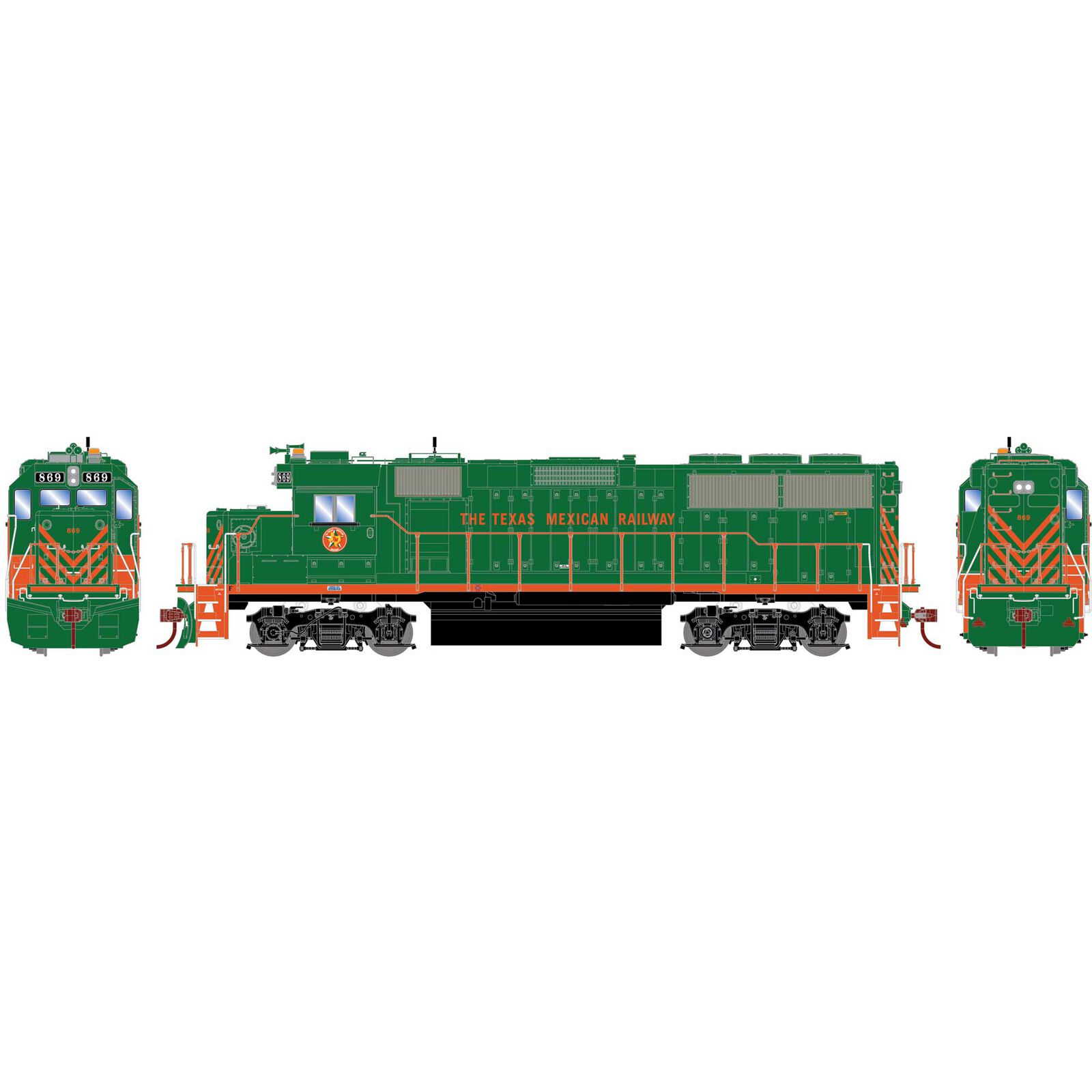 HO EMD GP60 Locomotive with Econami DCC & Sound, TM #869