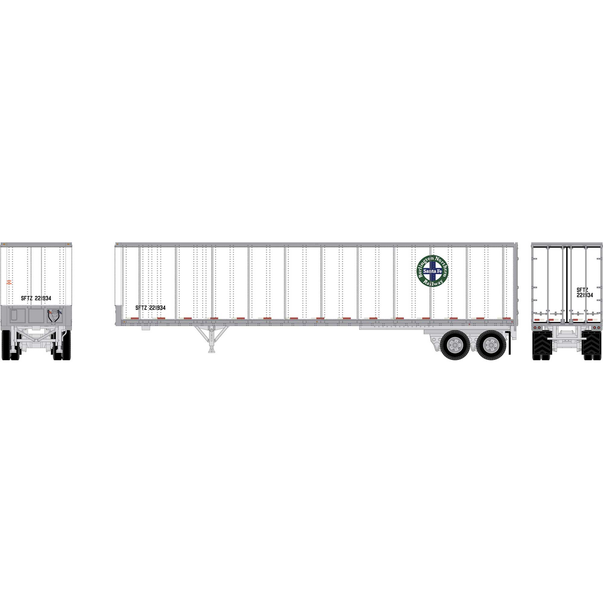 Athearn 45ft Fruehauf Z-Van Smooth Side Trailer